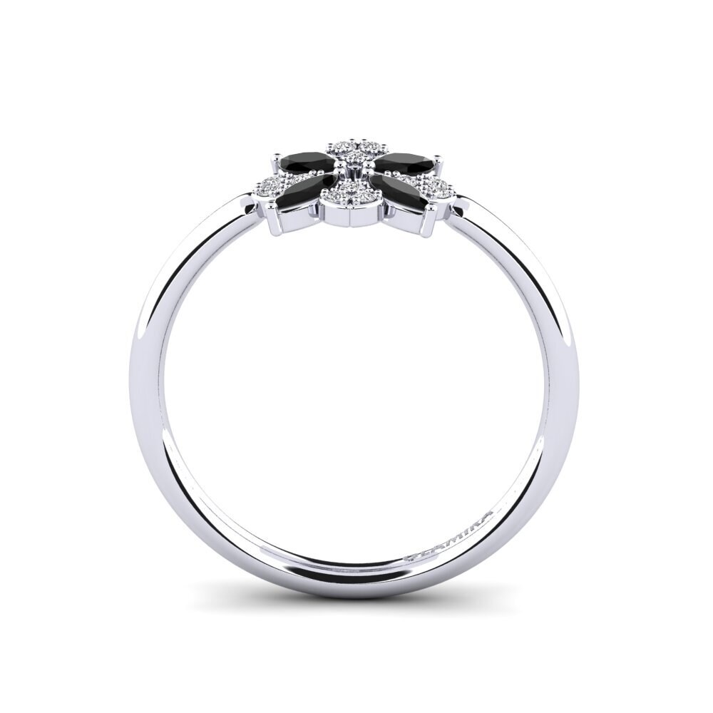 Zafiro negro Anillo Adama