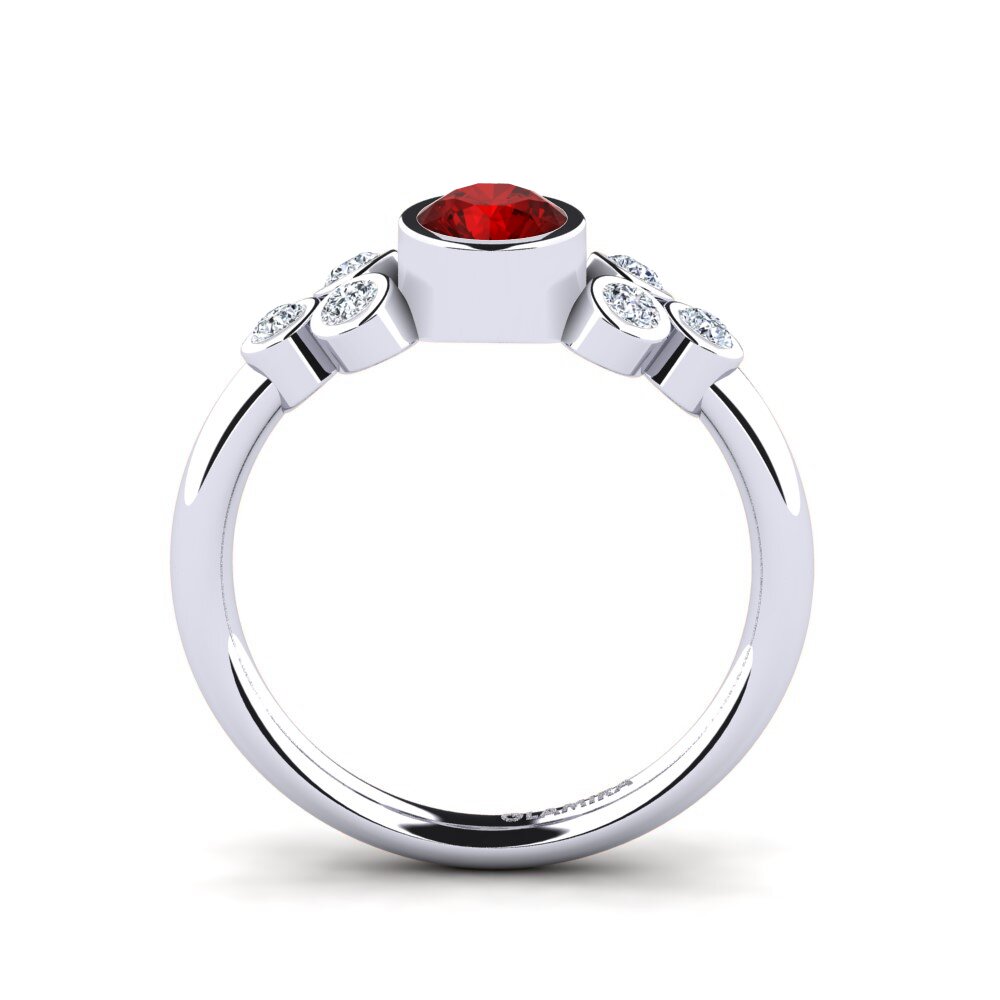 Ruby (Lab Created) Engagement Ring Adamaris