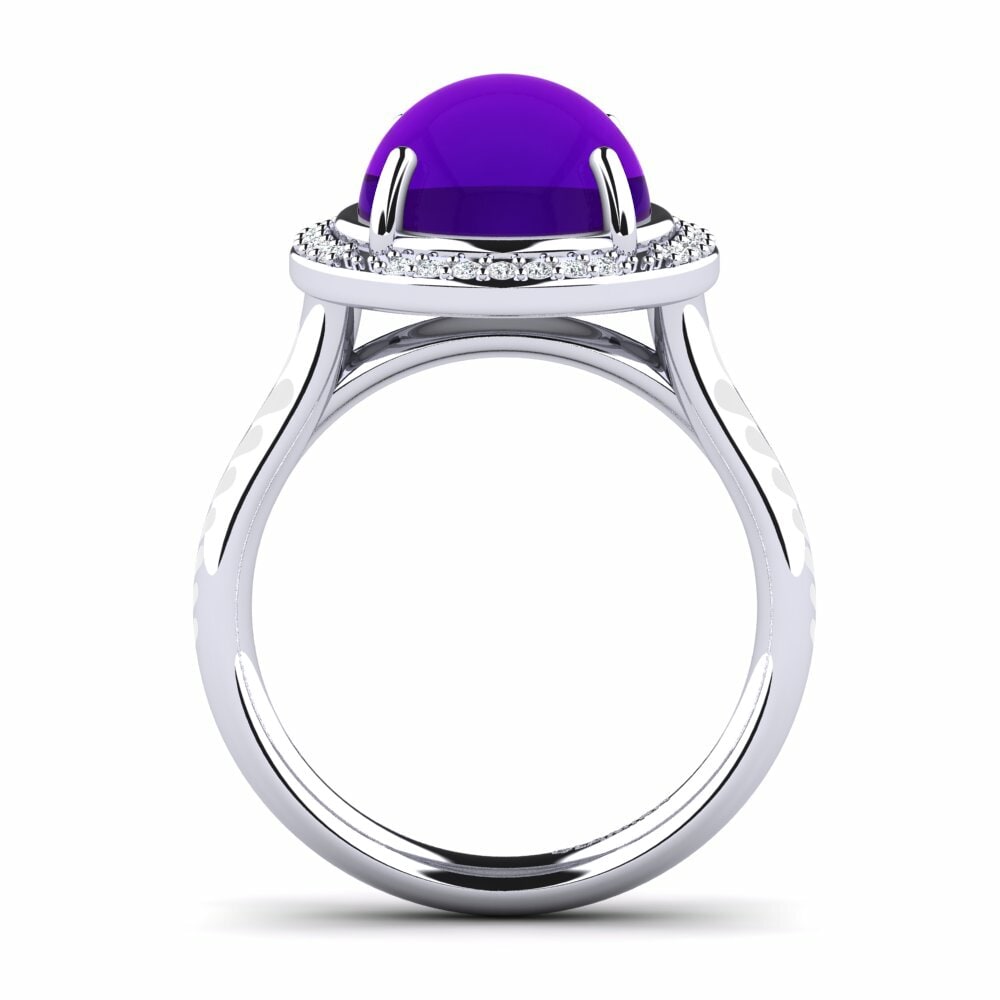 Améthyste Cabochon Bague Adanelia