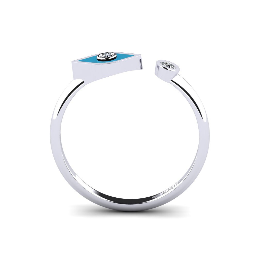 Weiß-Silber Ring Adecial