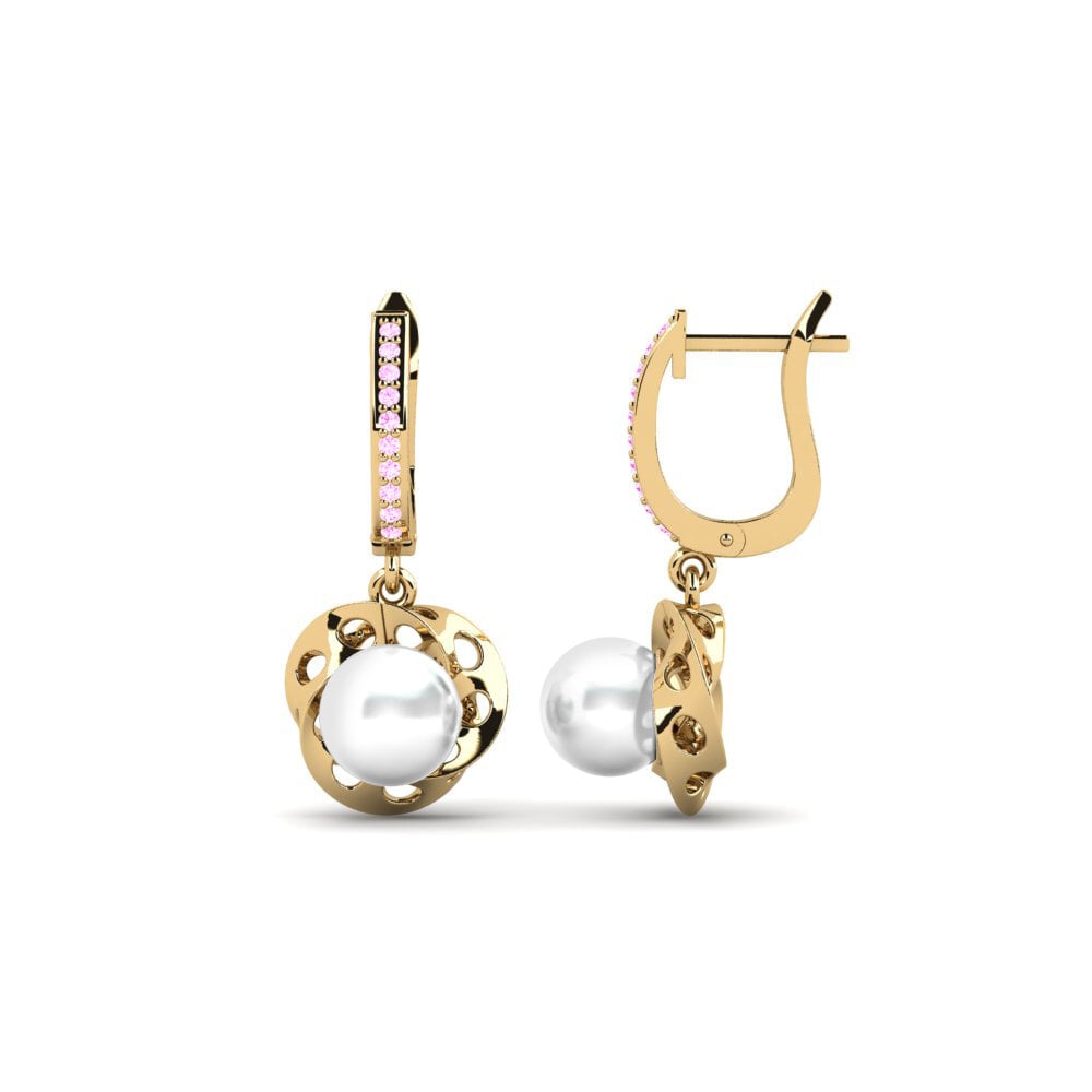 Saphir Rose Boucle d'oreille femme Adinter