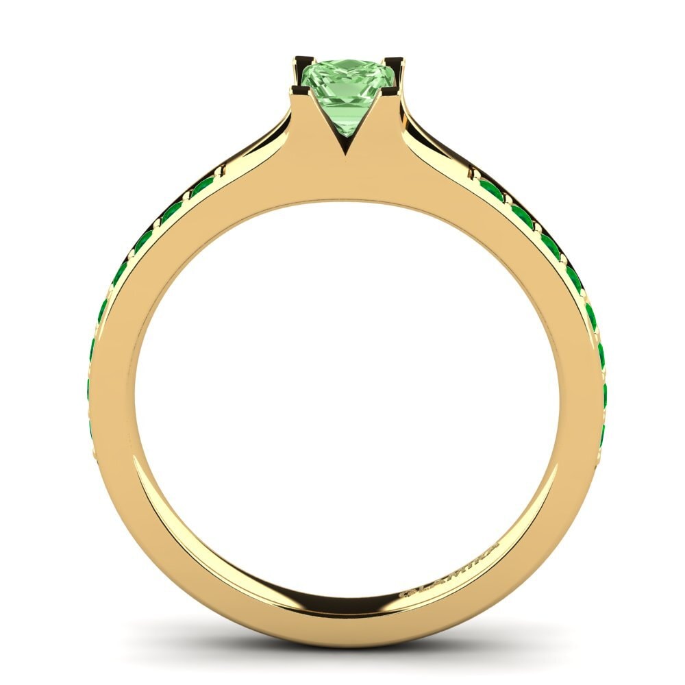 Green Diamond Engagement Ring Adira 0.27crt