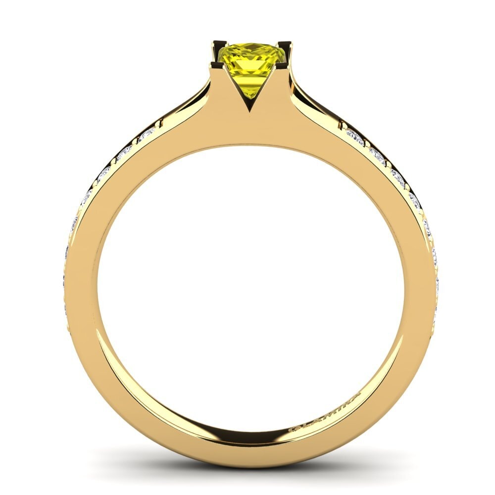 Diamante Amarillo Anillo de compromiso Adira 0.27crt