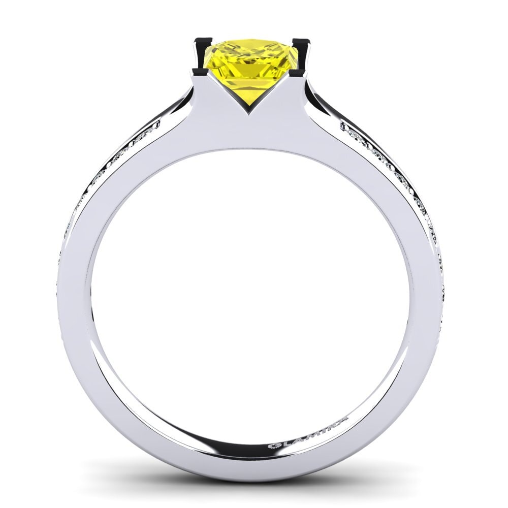 Diamante Amarillo Anillo de compromiso Adira 0.93crt