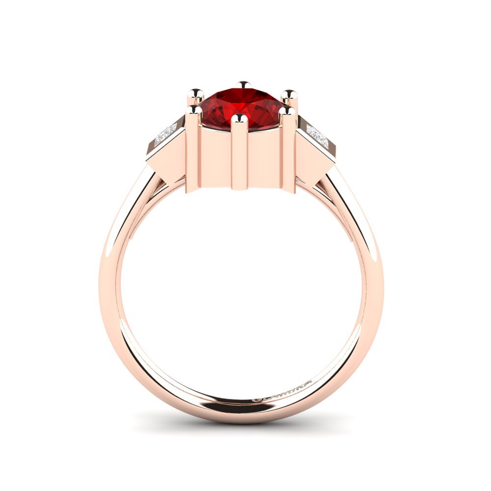 Ruby (Lab Created) Engagement Ring Adlina