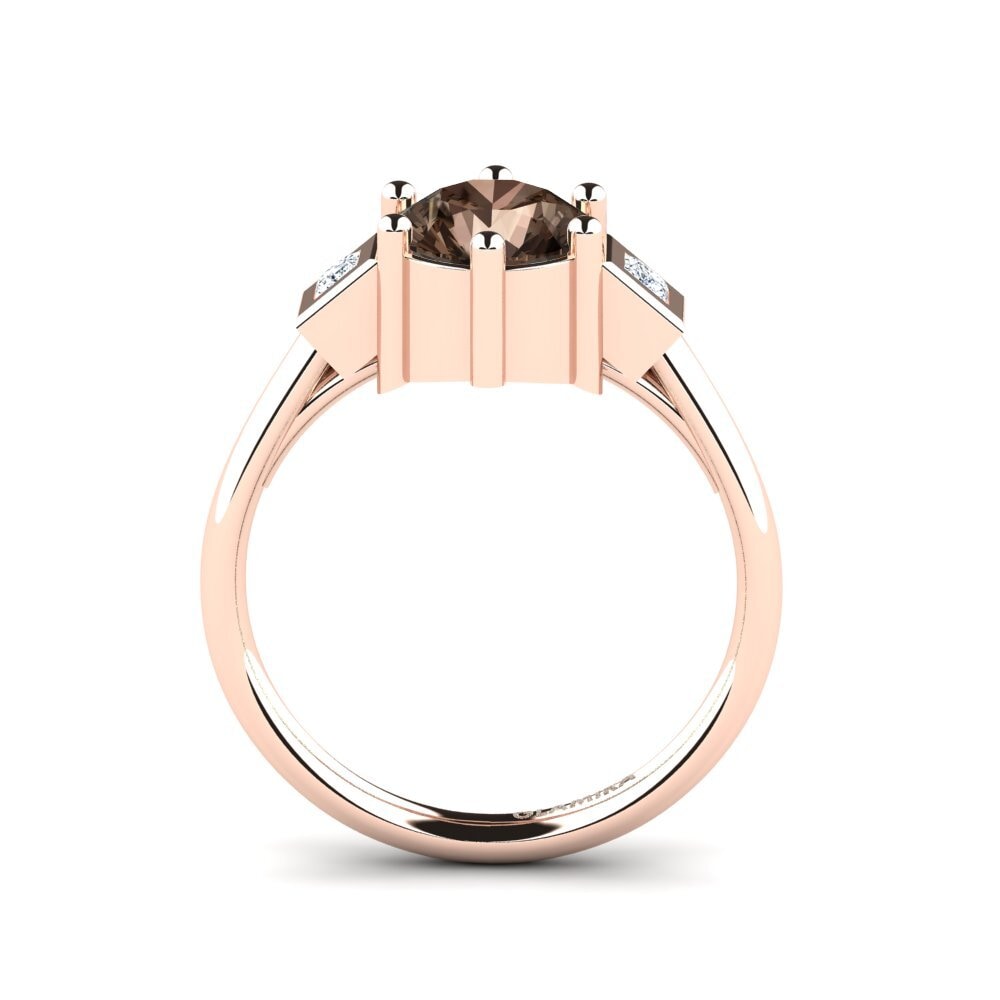 Smoky Quartz Engagement Ring Adlina