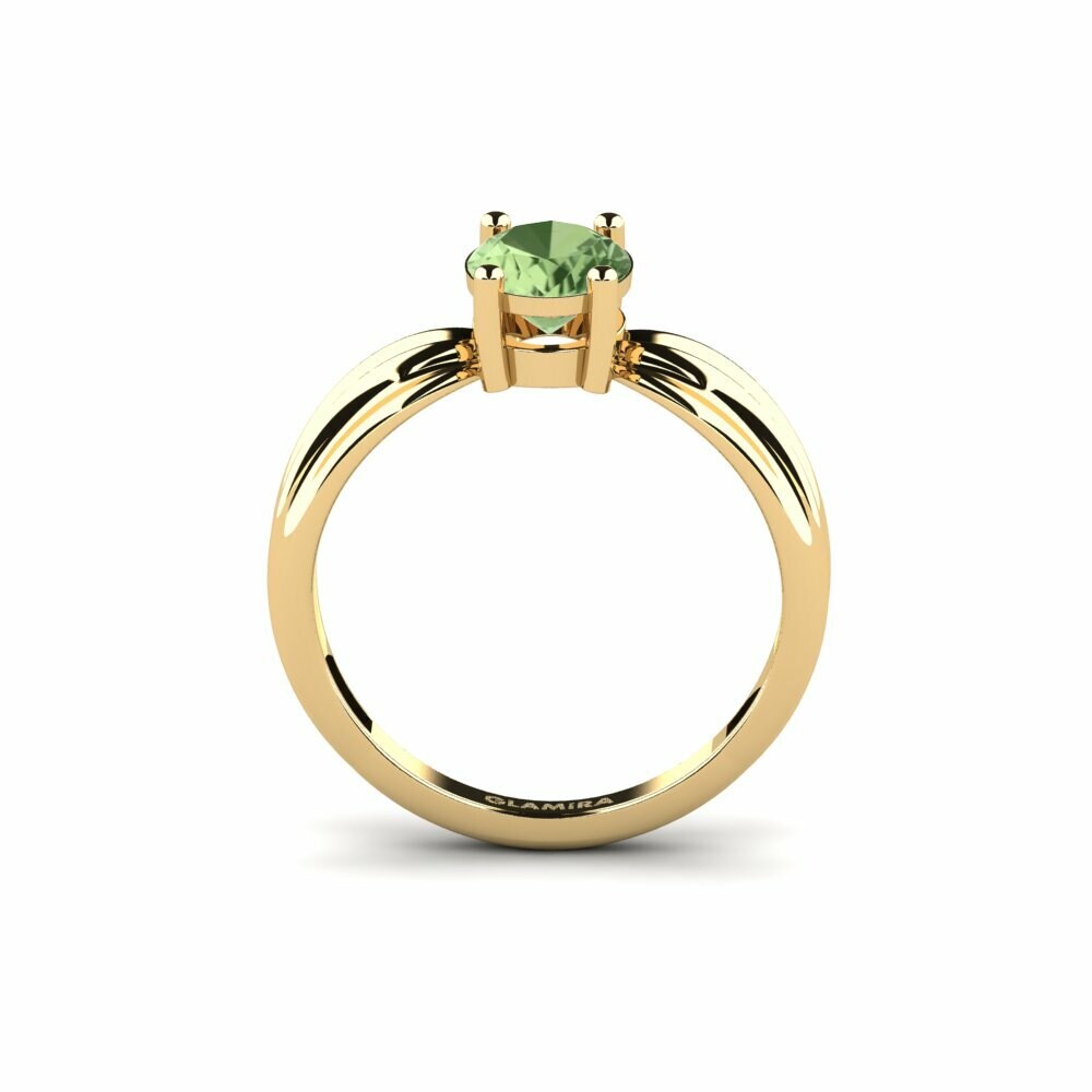 Green Sapphire Engagement Ring Aduc - Oval