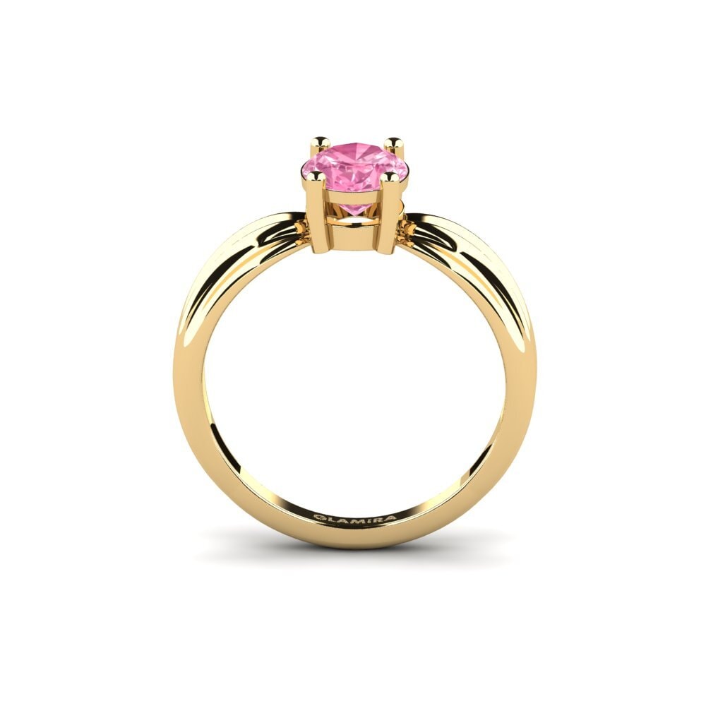 Zafiro Rosado Anillo de compromiso Aduc - Oval