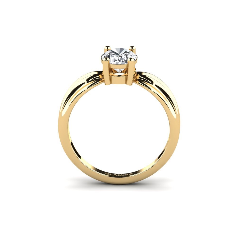 Circón Blanco Anillo de compromiso Aduc - Oval