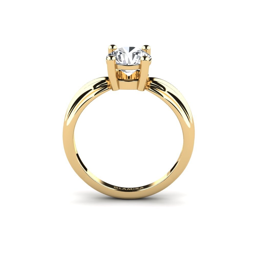 Circón Blanco Anillo de compromiso Aduc - Round