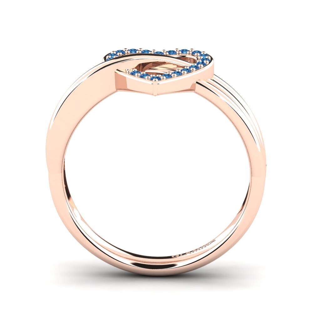 Circonita Azul Oscuro Anillo Aestril