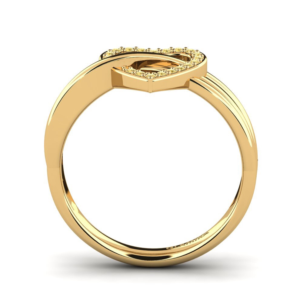 14ct Yellow Gold Yellow Diamond Ring Aestril