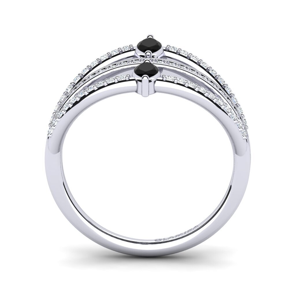 Zafiro negro Anillo Affluence