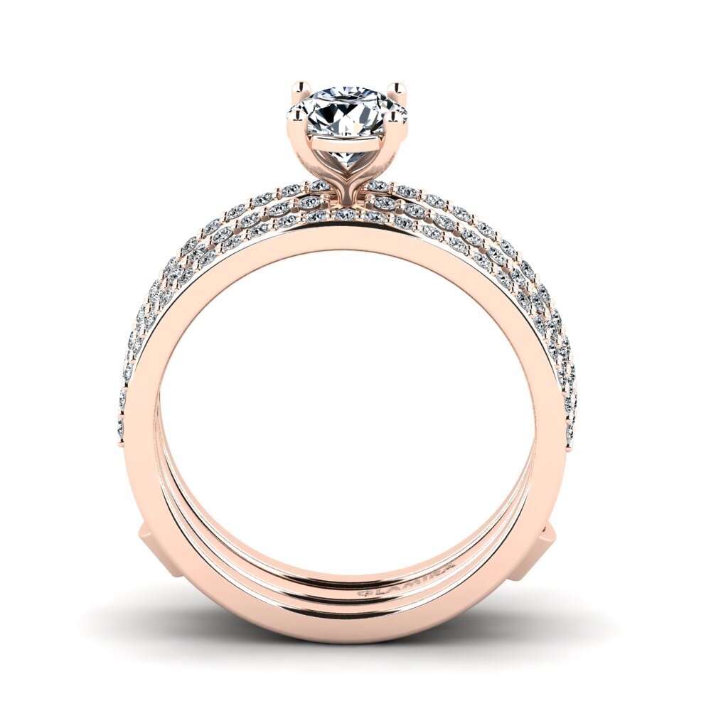 14ct Rose Gold Ring Afige SET