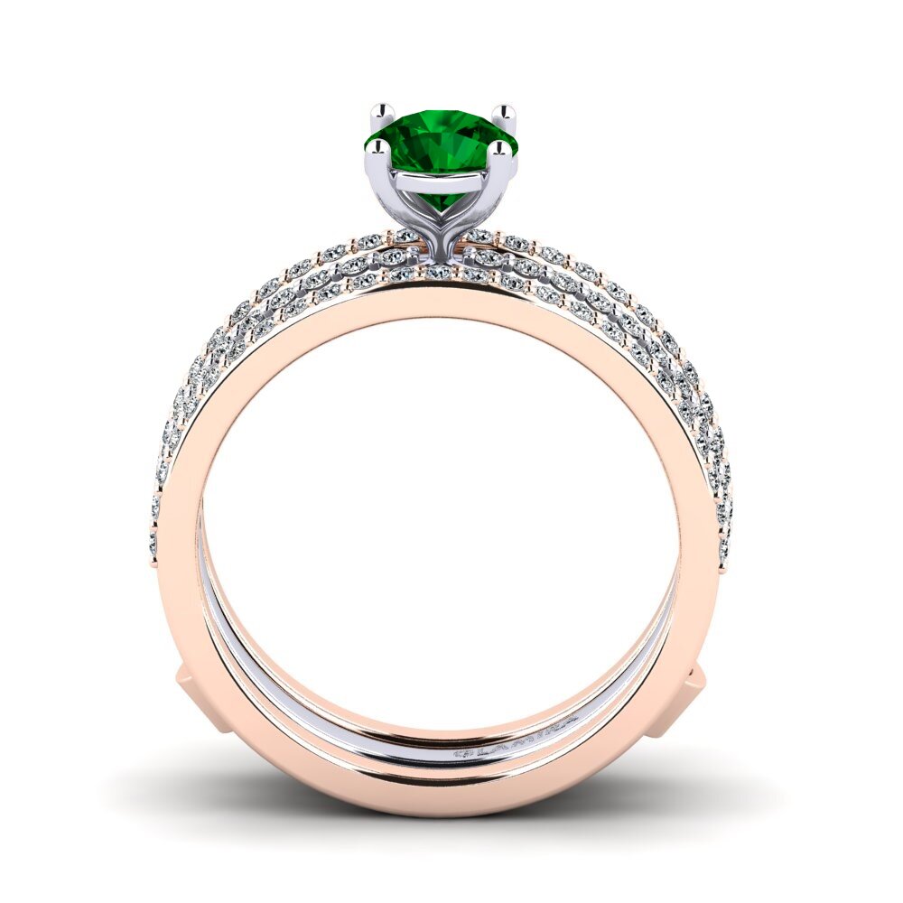 Zircônia Verde Anel Afige SET