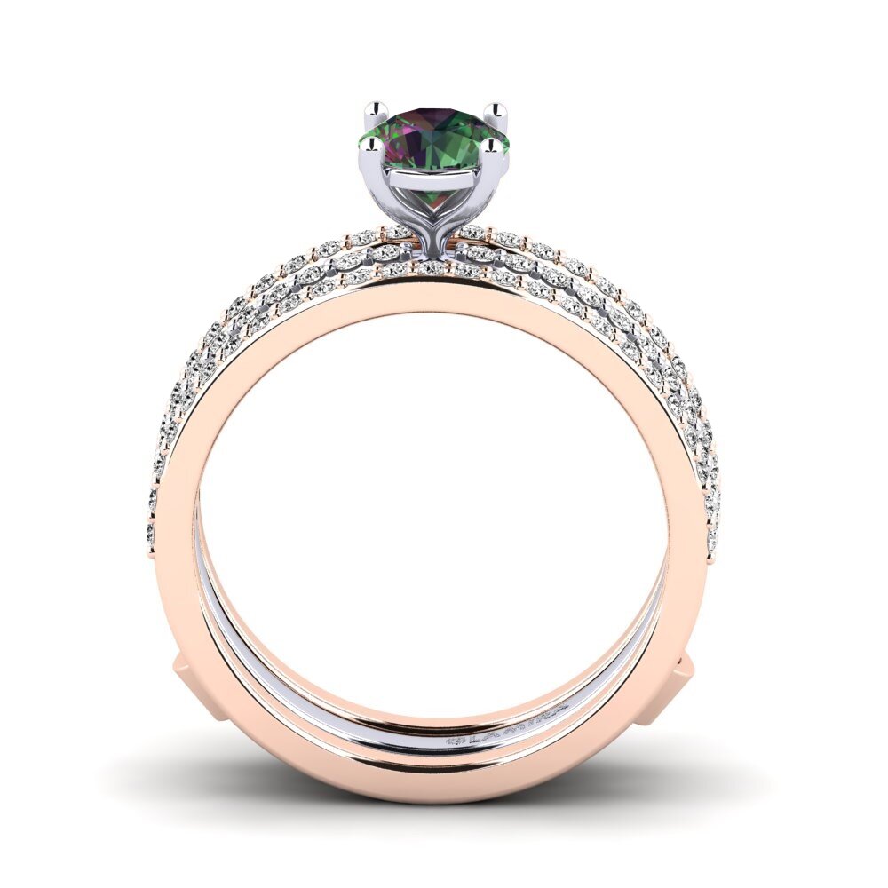 Topacio Místico Anillo Afige SET