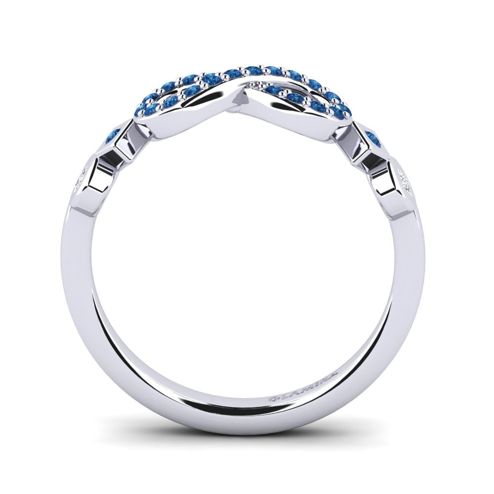 Zircone Blu Scuro Anello Afrisera