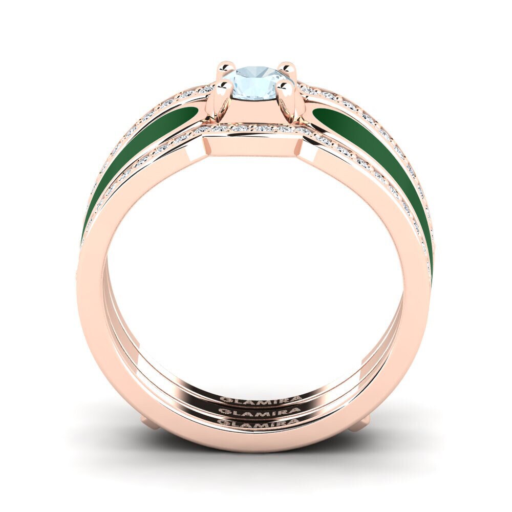 Aquamarine Ring Agend SET