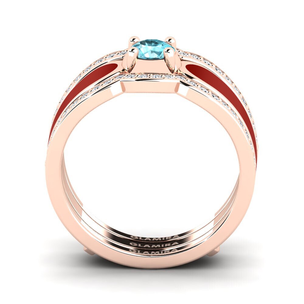 Blue Zircon Ring Agend SET
