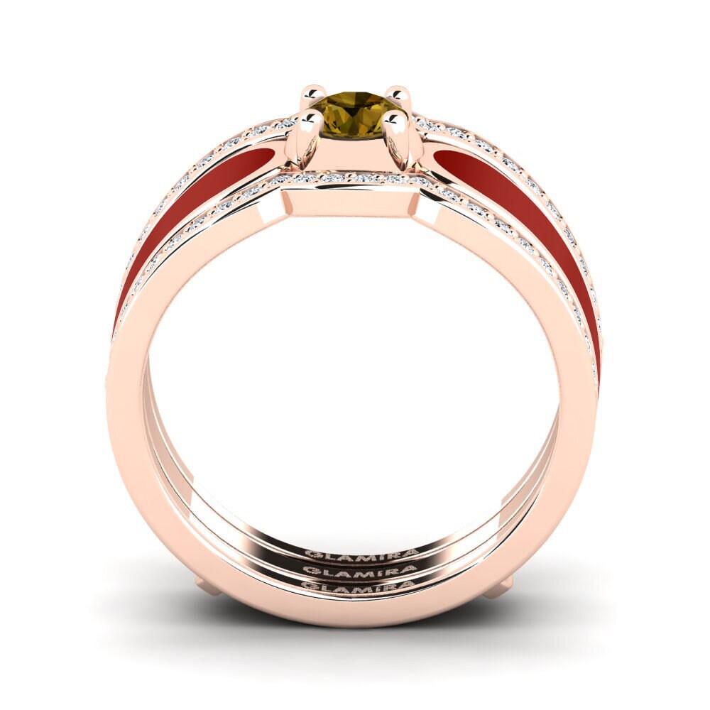 Brown Zircon Ring Agend SET