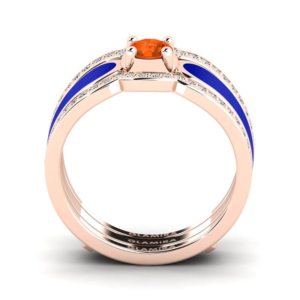 Feueropal Ring Agend SET