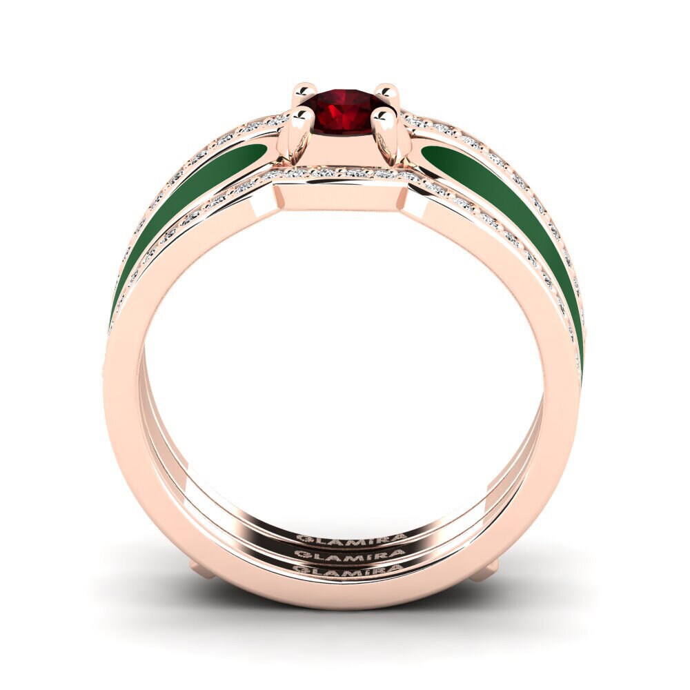 garnet Anel Agend SET