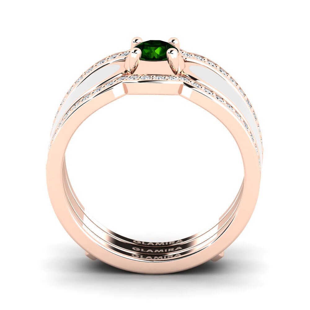 Green Tourmaline Ring Agend SET