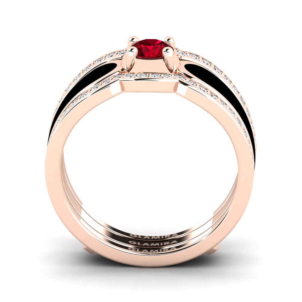 Circonita Roja Anillo Agend SET
