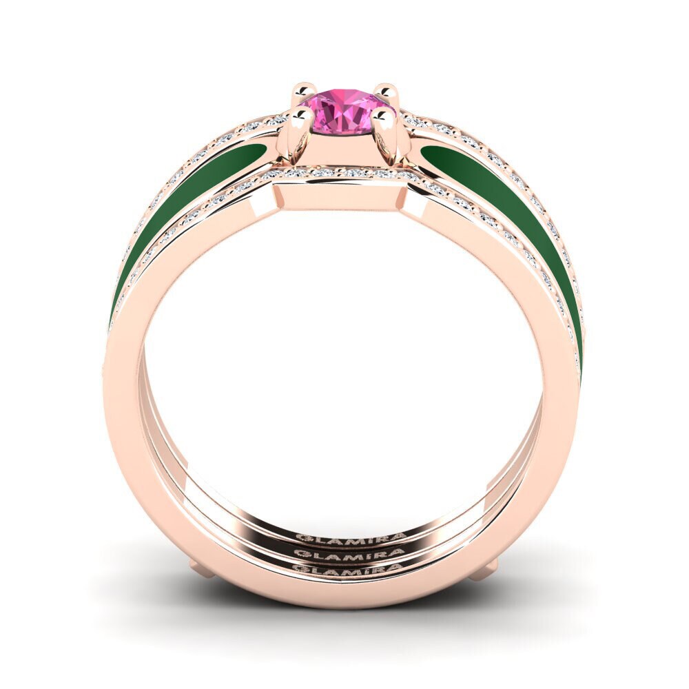 Pink Topaz Ring Agend SET