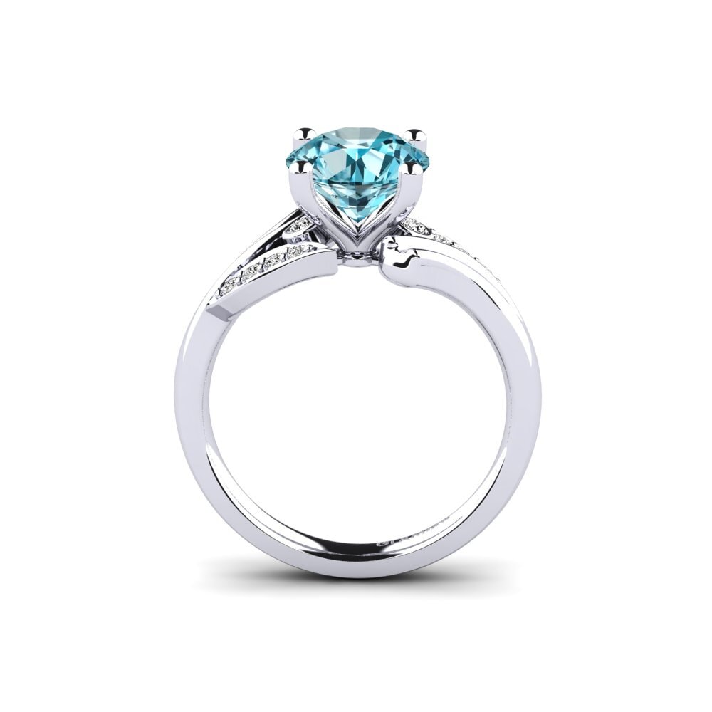 藍鋯石 訂婚戒指 Agnella 2.0 crt