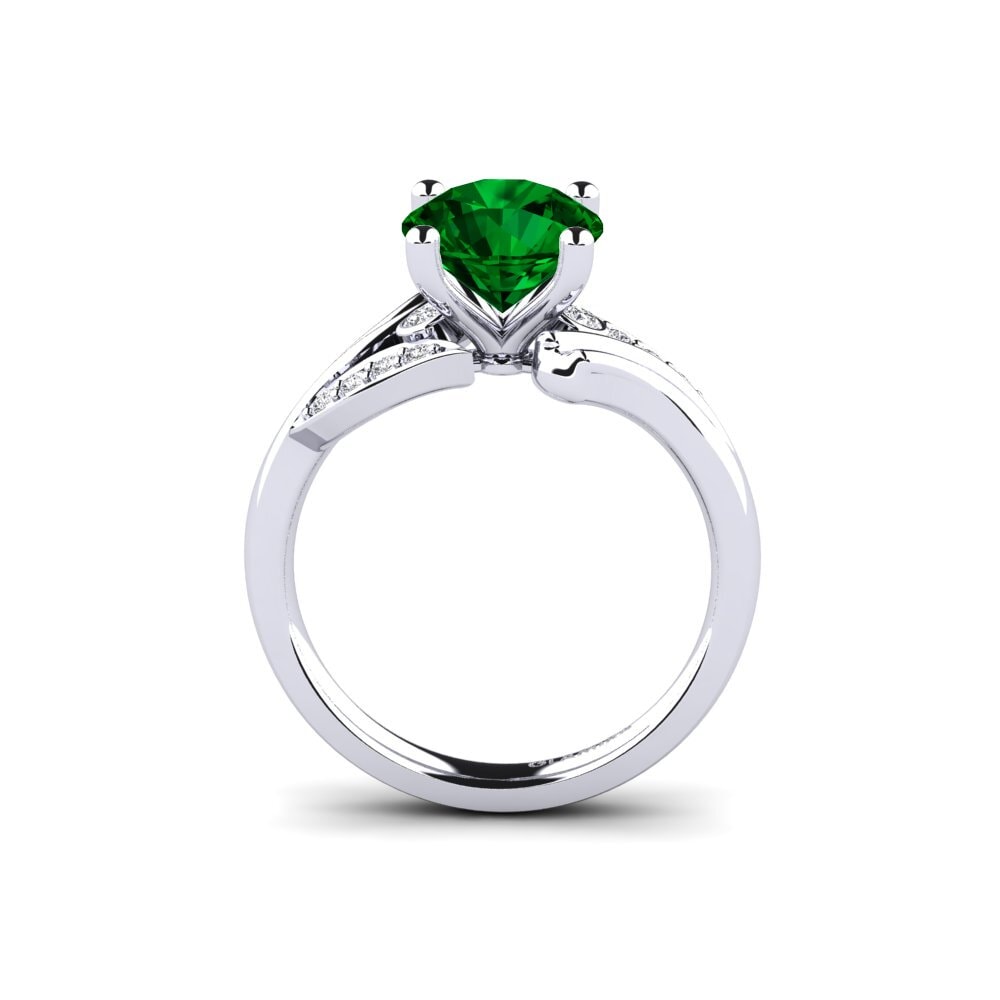 Green Zirconia Engagement Ring Agnella 2.0 crt
