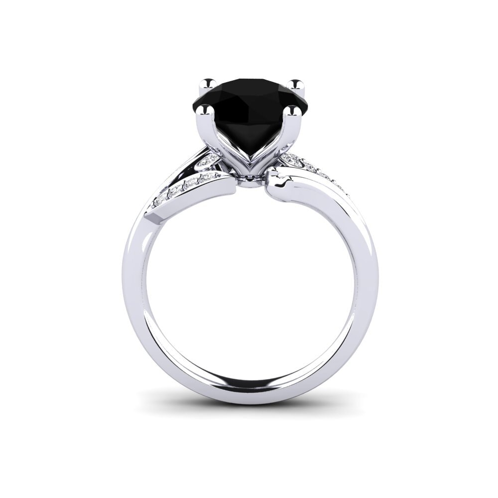 Black Diamond Engagement Ring Agnella 3.0 crt