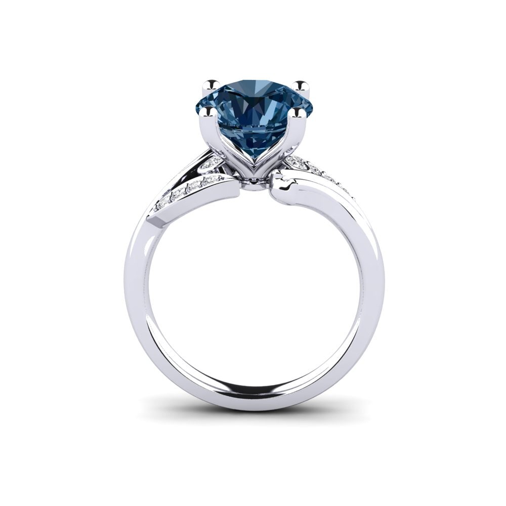 Blue Diamond Engagement Ring Agnella 3.0 crt