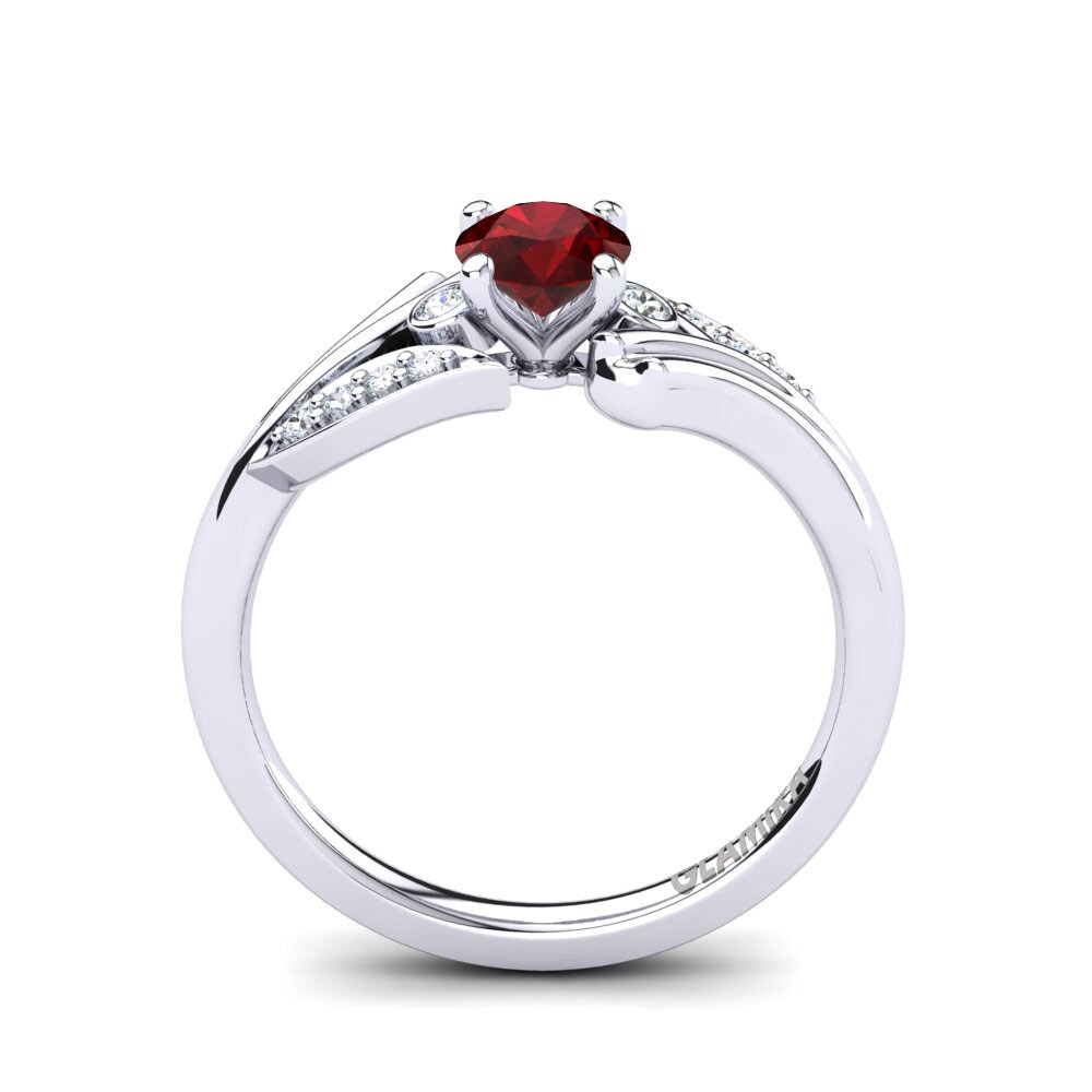 Round Ruby Ring Agnella 0.5 crt