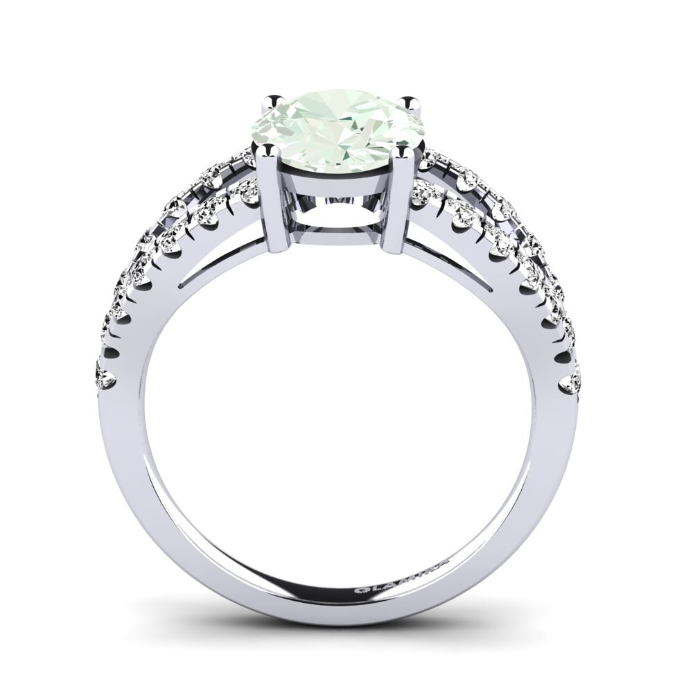 Amatista verde Anillo de compromiso Aida
