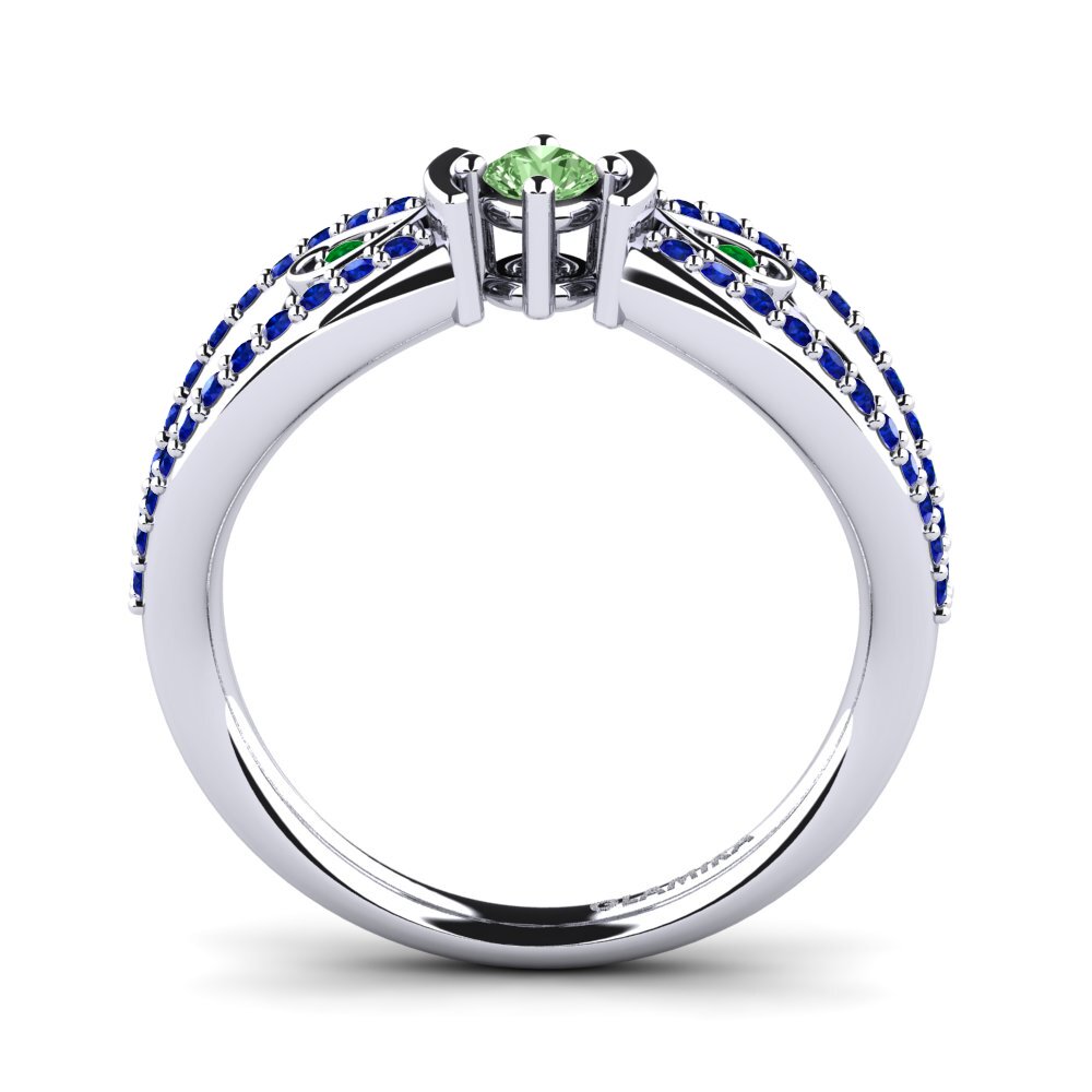 Green Diamond Engagement Ring Aigina