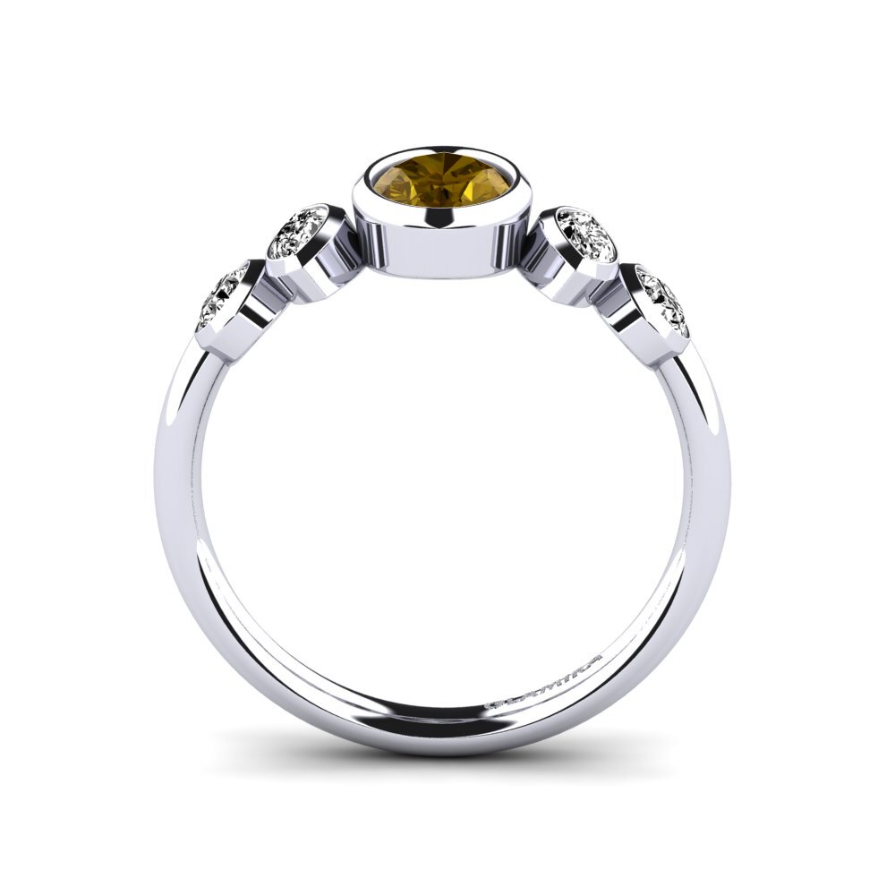 Brown Zircon Engagement Ring Ailesse