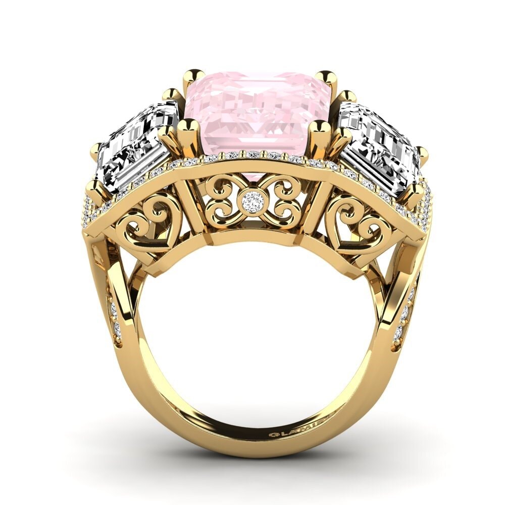Cuarzo rosa Anillo de compromiso Aithen