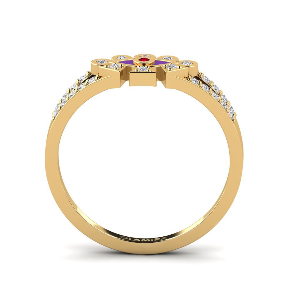 Roter Zirkonia Ring Aizanoi