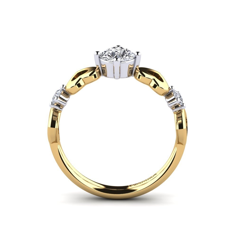 14ct Yellow & White Gold Diamond Women's Ring Aizaya