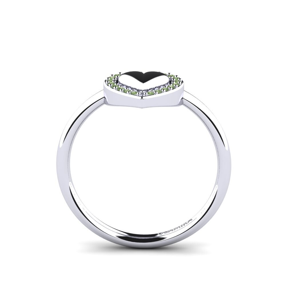 Diamante Verde Anillo Ajaycia