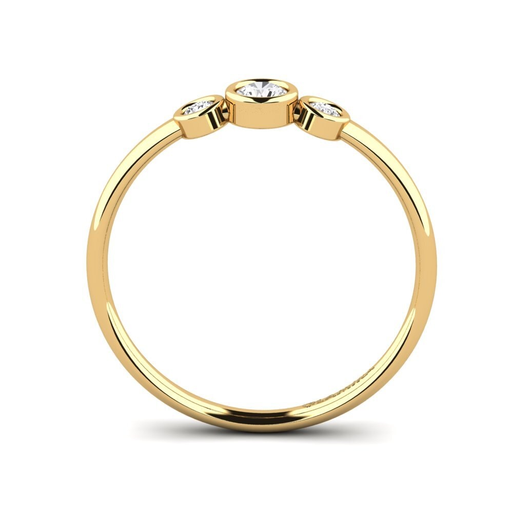 Zafiro blanco Anillo de compromiso Akee