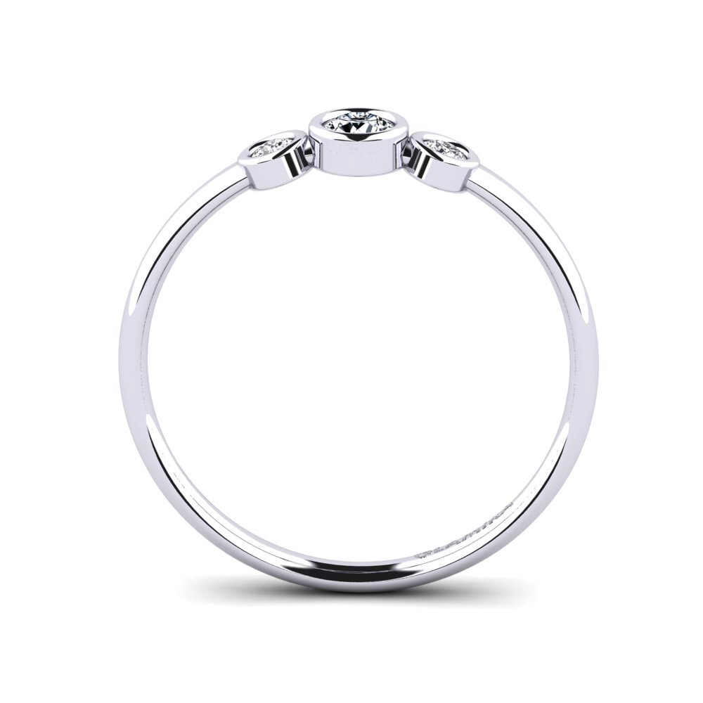 950 Platin Zirkonia Verlobungsring Akee