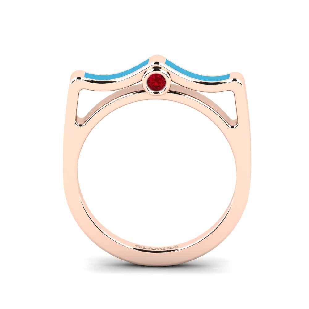 Roter Zirkonia Ring Akir