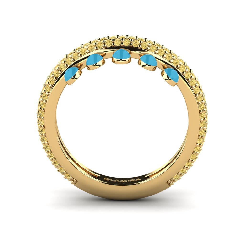 Gelber Diamant Ring Aktibo