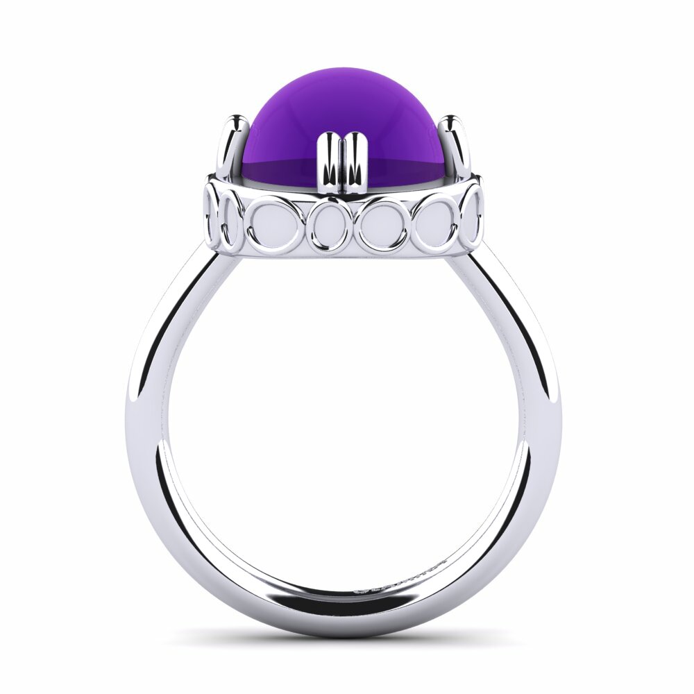 Améthyste Cabochon Bague Alacinda