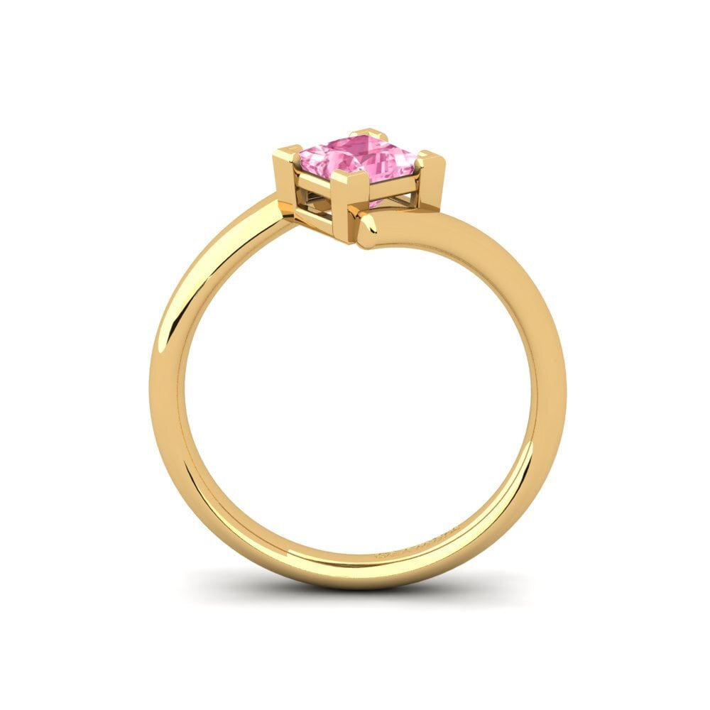 Zafiro Rosado Anillo de compromiso Alamode