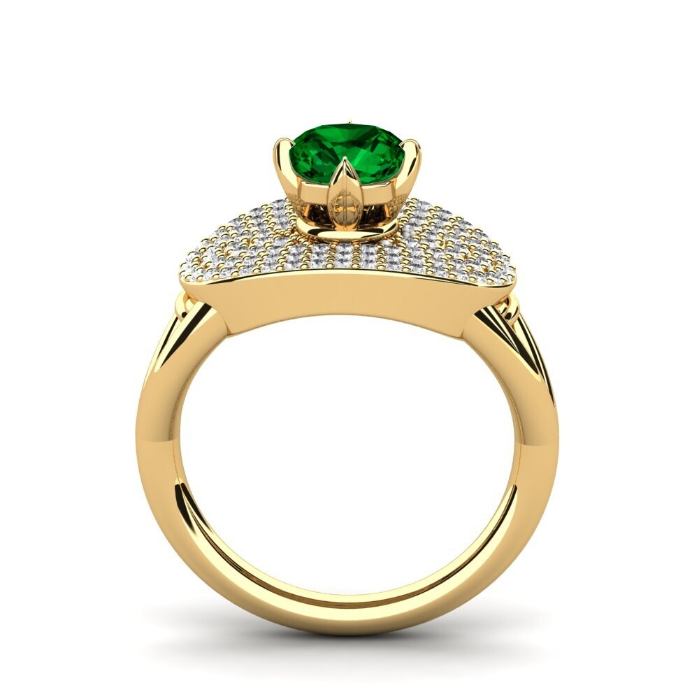 Green Zirconia Engagement Ring Alard