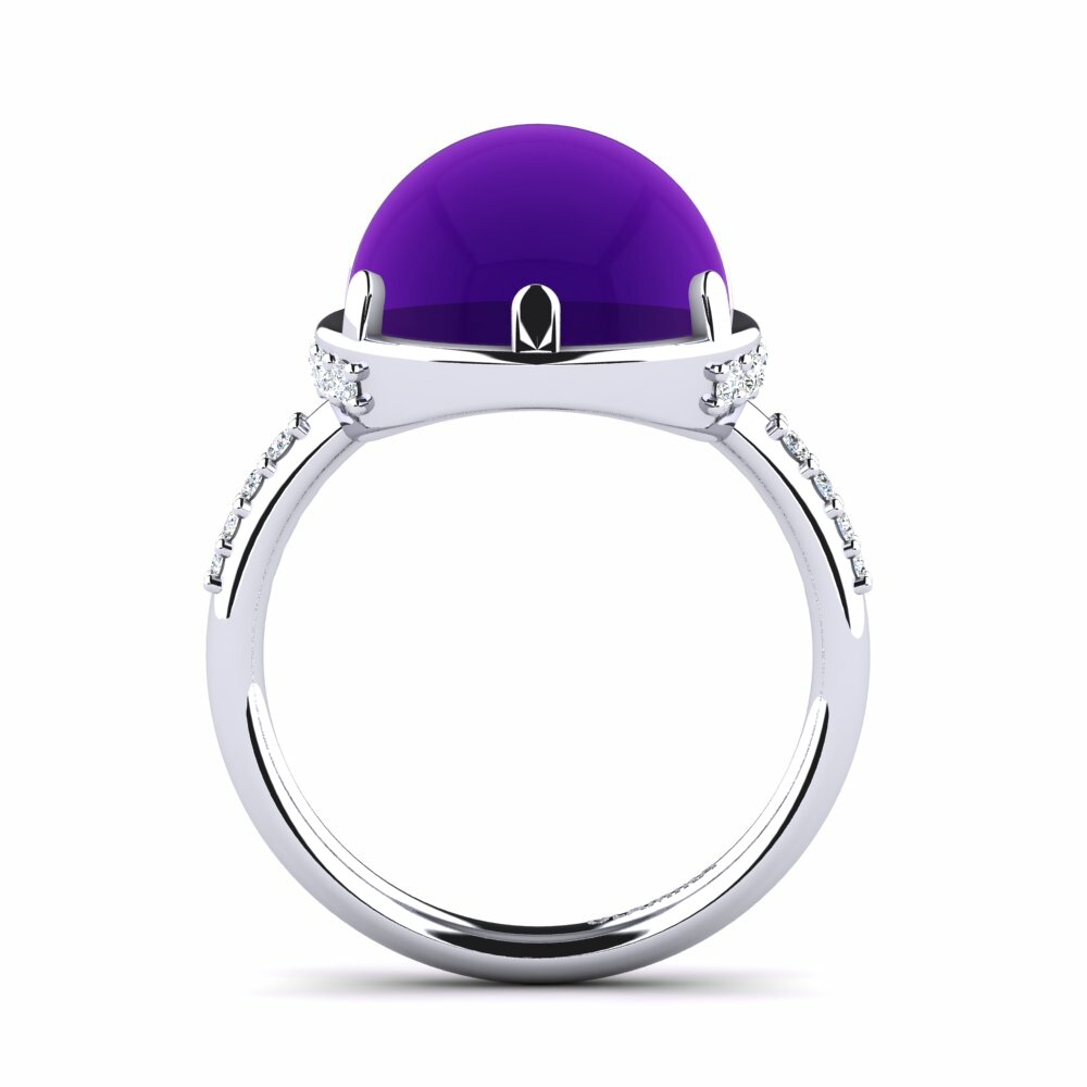 Améthyste Cabochon Bague Alaricia