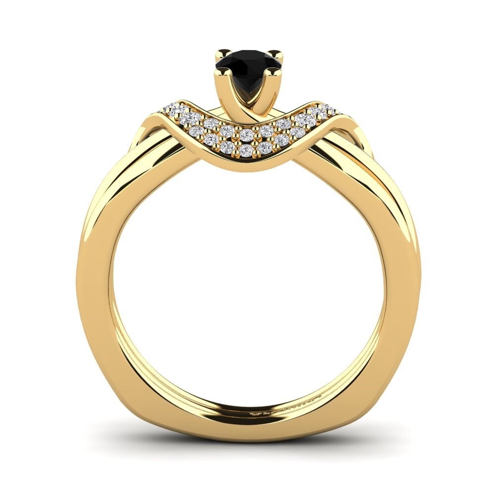 Black Diamond Engagement Ring Alasha 0.25 crt